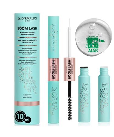 Serum Cils et Sourcils BIO 10ML XXL | Fortifiant Allongeant Volumisant | Avec Pentapeptides Biotine Acide Hyaluronique et Vitamine C | Double Application | Teste Dermatologiquement Made in Italy