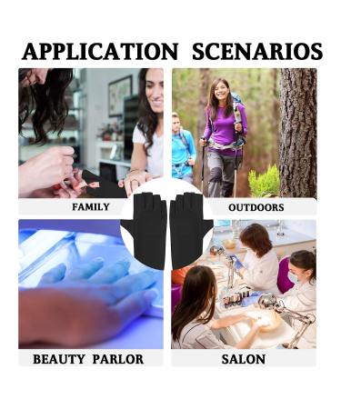 4Pcs UV Gloves for Gel Nails UV Protection Gloves for Girls Women Manicurist Beauty Enthusiast to Protect Hands From High Power Nail Lamps for Manicures Dryer of Home and Beauty Salon - Buy Online on GoSupps.com