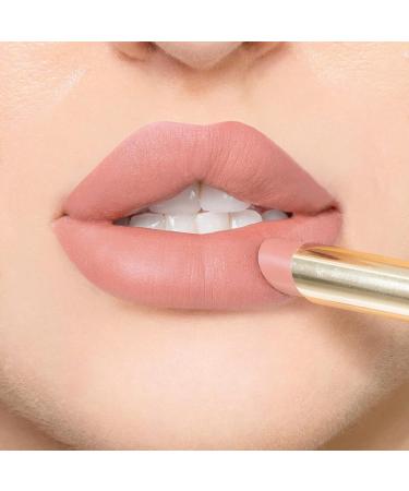Mirenesse French Kiss Velvet Matte Lipstick in Nude Beige - Hydrating Vegan Formula with Vitamin C & E, Toxin-Free - 1.07 oz - Buy Online on GoSupps.com