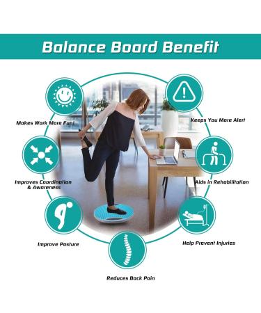 NALANDA Wobble Balance Board  Core Trainer for Balance Training and Exercising  Healthy Material Non-Skid TPE Bump Surface  Stability Board for Kids and Adults - Buy Online on GoSupps.com