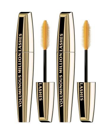L Oreal Paris Makeup Voluminous Million Lashes Mascara Volumizing Defining Smudge-Proof Clump-Free Lengthening Collagen Infused Eye Makeup Amplifying Mascara Brush Blackest Black 2 Count Washable Blackest Black 2... - Buy Online on GoSupps.com
