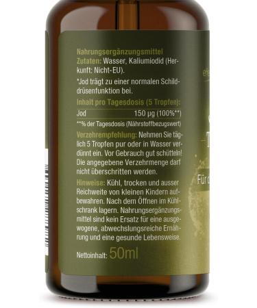 Iodine Drops High Dose - 50 ml | 150 mcg Daily Dose | Vegan & Additive-Free Shipping Worldwide - Buy Online on GoSupps.com