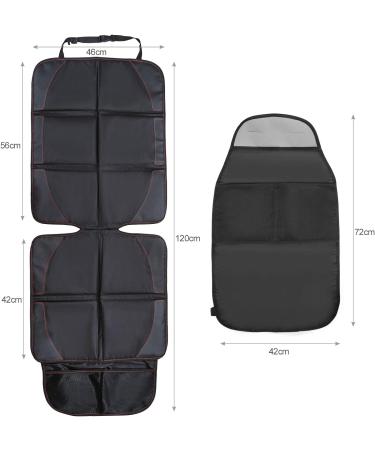 LIHAO Universal Car Seat Mat Cover - Waterproof Leather Protector with Organizer (Black) - Buy Online on GoSupps.com