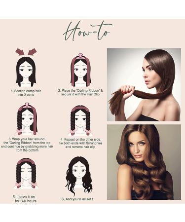 Heatless Hair Curlers for Long Hair - Soft Foam Curling Rod Headband, No Heat Overnight Curls (Pink) - Buy Online on GoSupps.com