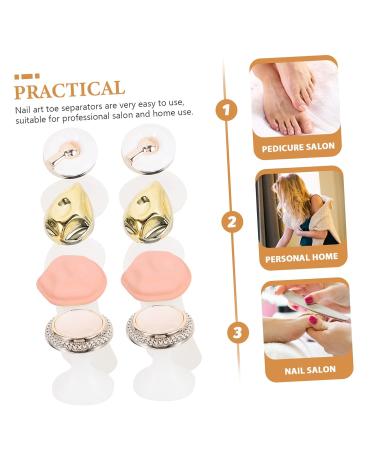 16 Pcs Silicone Gel Toe Separator & Finger Splitter Pedicure Kit - 2.1x1.6cm - As Shown - Buy Online on GoSupps.com