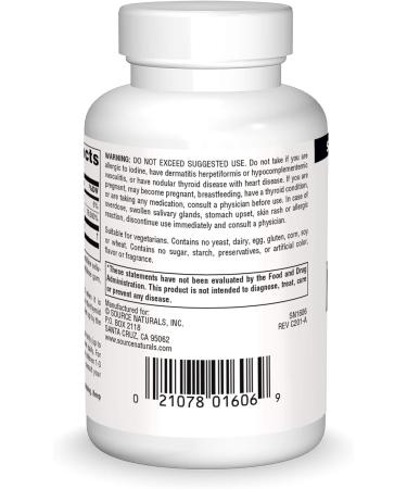 Source Naturals Potassium Iodide 120 Tabs - Thyroid Support Supplement - Buy Online on GoSupps.com