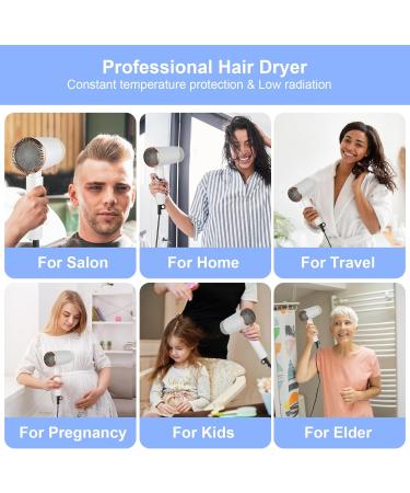 Flintronic 1500W Travel Hair Dryer - Professional Lightweight & Foldable | 3 Heat Settings & 2 Speeds for Quick Drying - Buy Online on GoSupps.com