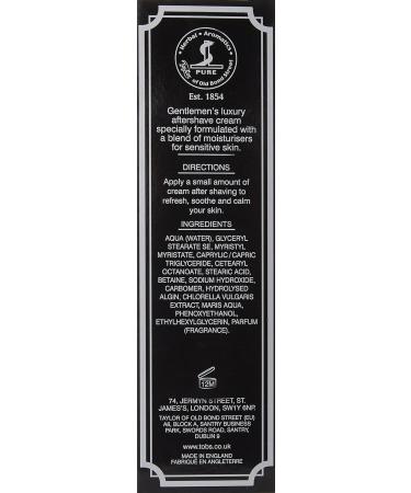 Taylor of Old Bond Street 75ml Jermyn Street Luxury Aftershave Cream - Sensitive Skin Care - Buy Online on GoSupps.com
