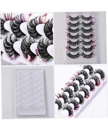FRCOLOR 7 Pairs False Eyelashes Colored Lashes Eyelashes with Color Lash Clusters with Color Fake Lashes Cluster Lashes Women Lashes with Color False Artificial Fiber Fluffy - Buy Online on GoSupps.com