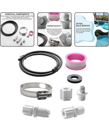 HEIBTENY Swimming Pool Sanitary Set Hose Pool Pipe Connection Kit White for Residential and Commercial Pools - Buy Online on GoSupps.com