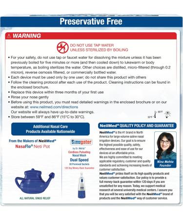 NeilMed Sinus Rinse Nasal Irrigation Bottles 3ct NasaDock Plus Drying Stand - Buy Online on GoSupps.com