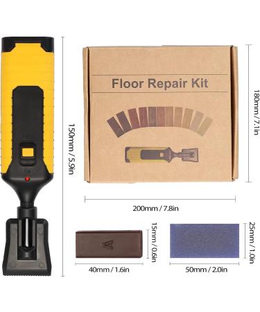 Home Household Laminate Repair Kit | DIY Wooden Floor Scratch Mender Tool Kit with 11 Wax Blocks for Easy Repairs - Buy Online on GoSupps.com