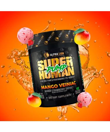Alpha Lion Pump Stimulant-Free Preworkout for Balloon-Like Muscle Fullness - Mango Veiniac - Buy Online on GoSupps.com