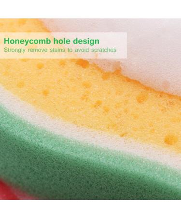 Healeved 4Pcs Fruit Bath Sponges - Cute Shower Loofah for Women & Kids | Absorbent Cotton Scrubber - Buy Online on GoSupps.com