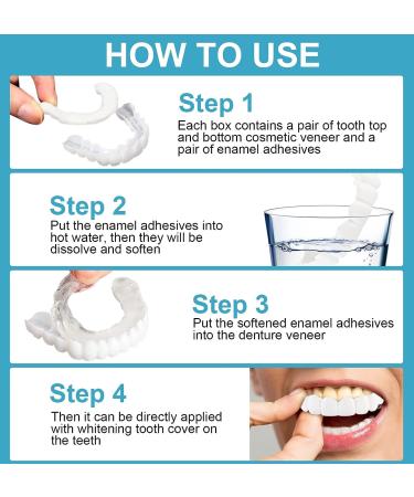 2 PCS Fake Teeth Dentures for Men and Women | Dental Veneers for Temporary Restoration | Natural & Comfortable | Protect Teeth & Regain Confidence | Natural Shade-n3 - Buy Online on GoSupps.com