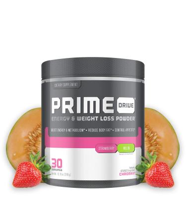 Prime Drive Energy Strawberry Melon Pre Workout Energy Drink Powder, Provides Extreme Energy, Focus and Intensity, Boosts Metabolism 10.2oz (30 Servings)…