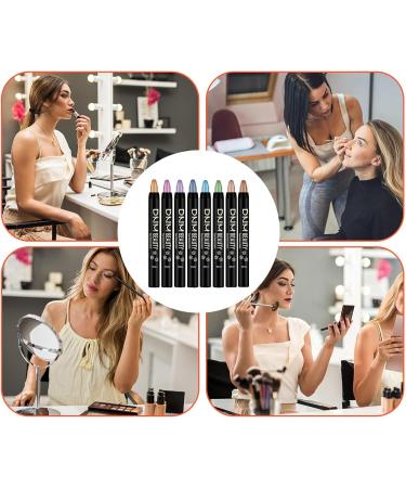 Set of 8 eyeshadow pencils waterproof long-lasting smudge-proof shimmering cream for eyes - Buy Online on GoSupps.com