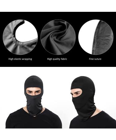 QEEQPF 2-Pack Windproof Masks - Storm Hood & Breathable Motorcycle Masks for Cycling & Outdoor Sports - Unisex UV Protection (Black) - Buy Online on GoSupps.com