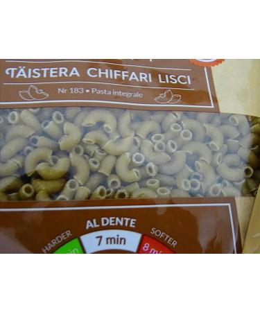 Whole Grain CHIFFARI LISCI Pasta Dry 100% Durum Wheat Premium Semolina Macaroni Tartu Mill Nr 183 (x2 CHIFFARI LISCI 500g) 1Kg - Buy Online on GoSupps.com
