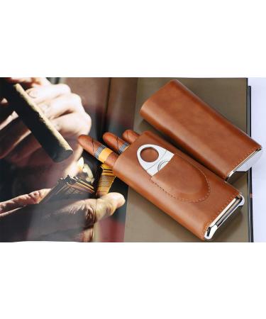 Time C club 3 Sticks Portable moisturizer Cigar Case Imported Cedar Wood Lined Cigar humidor Cigar Box Stainless Steel Cutter Set - Buy Online on GoSupps.com