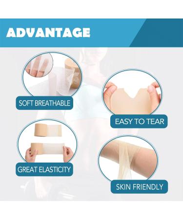 Pre Wrap Athletic Tape - 2.75" x 30 Yards PU Foam Underwrap for Sports Ideal for Wrists Elbows Knees Ankles & Hair - 1 Roll - Buy Online on GoSupps.com