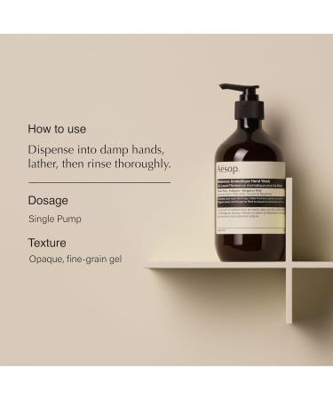 Aesop Reverence Aromatique Hand Wash - Exfoliating Cleanser with Botanical Extracts & Pumice | 16.9 oz - Buy Internationally - Buy Online on GoSupps.com