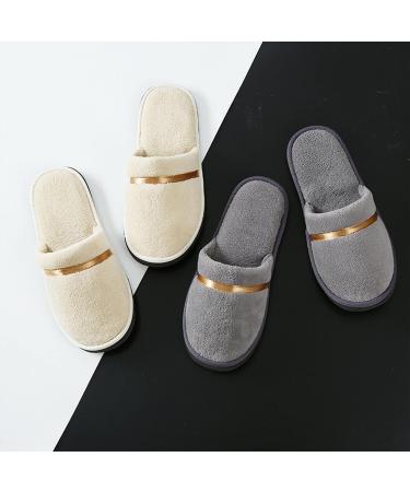 10 Pairs of Fluffy Disposable Hotel House Shoes for Adults - Closed Tip Spa Slippers Perfect for Men & Women - 11.4x4.5 Inches - Comfortable & Stylish - Buy Online on GoSupps.com