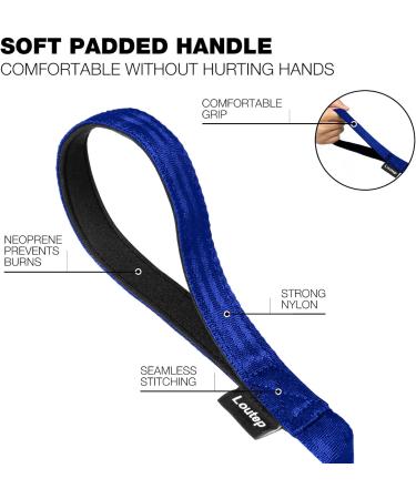 Loutep 100ft Dog Training Lead - Durable Nylon Long Line Leash with Padded Handle & Heavy-Duty Swivel Hook for Pet Obedience | 30m Red & 25m Blue Options - Buy Online on GoSupps.com