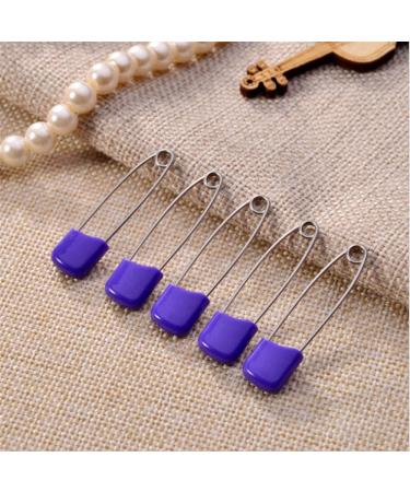 100Pcs 5.5cm Long Baby Safety Pin with Plastic Head and Safety Lock - Stainless Steel Diaper Pin for Babies - Buy Online on GoSupps.com