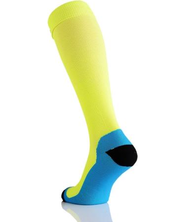 Nessi K Compression Stockings & Knee High Sports Socks - Size III (37-41) - Yellow-Blue | High-Performance Compression Socks for Athletes - International Shipping Available - Buy Online on GoSupps.com