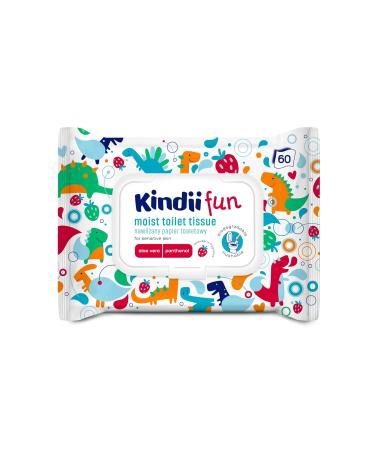 Kindii Fun Wet Toilet Paper for Children - Flushing Chamomile & Aloe Vera pH-Neutral 60 Pieces - Gentle Clean & Refresh - Buy Online on GoSupps.com