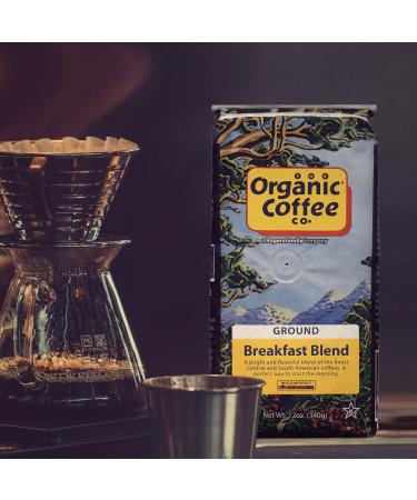 Organic Coffee Co. Breakfast Blend - 12oz Medium Light Roast USDA Organic Ground Coffee - Buy Online on GoSupps.com