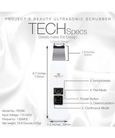 Project E Beauty Ultrasonic Skin Scrubber | Exfoliation Spatula & Wrinkle Remover - Buy Online on GoSupps.com