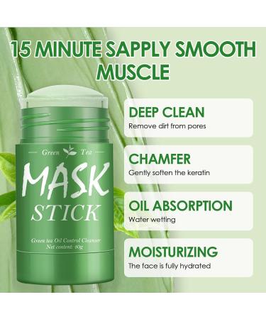 2 Pi ce Green Tea Mask Stick Green Stick Mask Nettoyage en Profondeur Masques au Th Vert Pour tous les types de peau femmes hommes Hydratant Efficace Dissolvant les Points Noirs - Buy Online on GoSupps.com