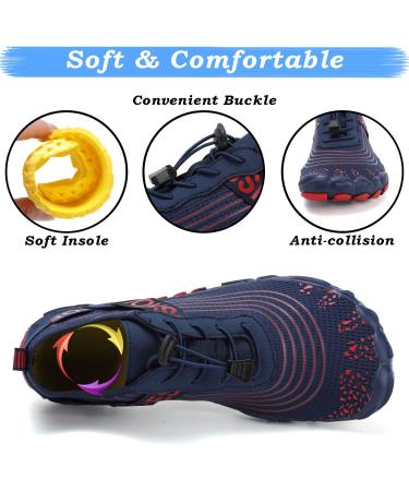 Topwolve Aqua Shoes for Men & Women - Rapid Dry Barefoot Water Sports Shoes - Dark Blue - Outdoor Fitness & Beach Ready - Buy Online on GoSupps.com