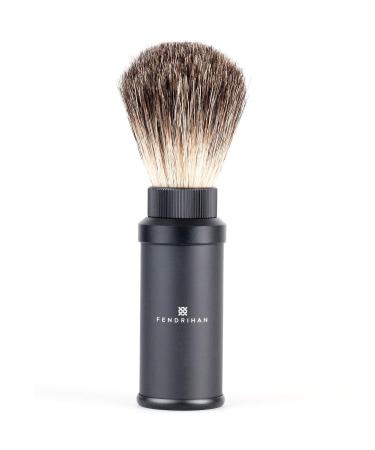 Fendrihan Black Anodized Travel Shaving Brush | Pure Badger Bristles | Made in Germany - International Shipping Available - Buy Online on GoSupps.com