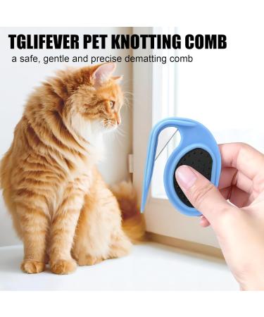 2024 PET Knotting Comb - 3 in 1 Multifunctional Hair Removal Tool for Cats & Dogs | Steel Blade De-filion Knife & Fur Splitter - Green - Buy Online on GoSupps.com