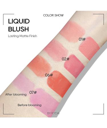 KYDA Liquid Matte Blush - Lightweight Cream Blush for Cheeks - Natural Moisturizing Face Blush Tint - 7.50 ml (Pack of 1) - Buy Online on GoSupps.com