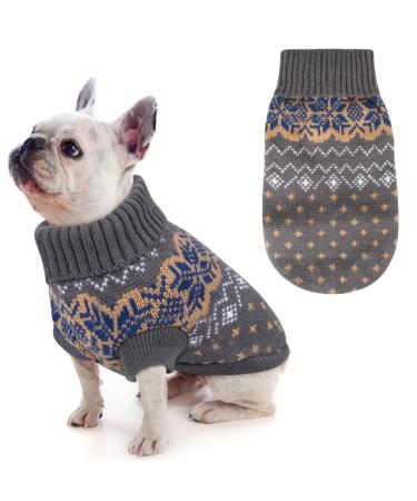 Idepet dog sweater winter warm dog cat sweater clothing pet mantle costume puppy sweater pullover clothing for small medium -sized dogs catso pet sweater xxl gray - Buy Online on GoSupps.com