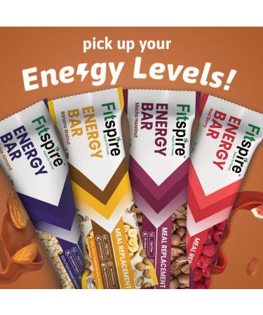 Fitspire Chocolate Banana Walnut Energy Bar - Vegan Gluten Free Sugar Free 100% Natural - 12 Pack of 35g | Perfect Healthy Snack - Buy Online on GoSupps.com
