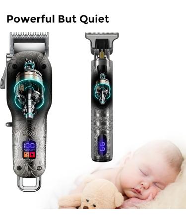 Hair Clippers 2 Set Cosicosy Electric Hair Trimmer Grooming Kit for Men Professional Cordless Hair Cutting Beard Trimmer Rechargeable with LCD Display Hair Shaver for Men Kids Barbers Silver - Buy Online on GoSupps.com