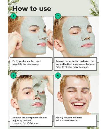 I DEW CARE Clay Sheet Mask - 4 Pack | Daily Exfoliate, Decongest, Minimize Pores, & Soothe | Infused with 3-Clay Complex, Tea Tree & Centella Asiatica - Buy Online on GoSupps.com