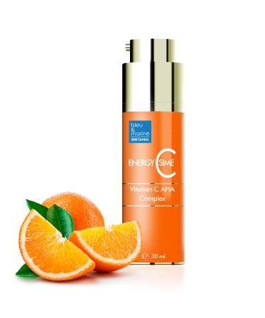 bleu & marine Bretania Brightening anti-blemish anti-blemish anti-split end depigmenting and anti-aging serum with hyaluronic acid vitamin C and collagen Daily skincare with EnergyCssime 30 ml
