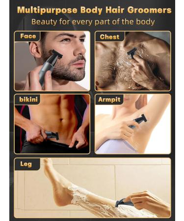Electric Body Hair Trimmer for Men & Women | Waterproof Groin Shaver & Body Groomer | 100Mins Battery Life & 3 Attachments for Beard Armpit Chest Bikini & Leg - Buy Online on GoSupps.com