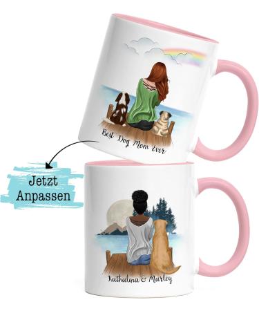 Personalized Pink Dog Mom Mug | Unique Gift for Dog Lovers & Owners | Kiddle-Design - Buy Online on GoSupps.com