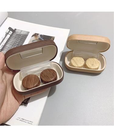 Nfegsiya Cute Cartoon Contact Lens Case with Mirror - Brown Storage Box & Gift - International Shipping Available - Buy Online on GoSupps.com