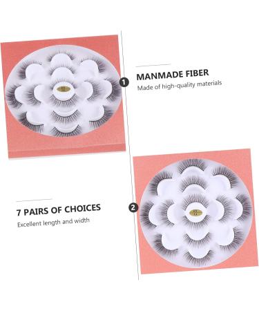 POPETPOP False Eyelash 7 Pairs three-dimensional fluffy extended eyelashes Cat Eyes Look Eyelashes artificial fake lashes extensions manual extend curly eyelashes es 6d dense - Buy Online on GoSupps.com