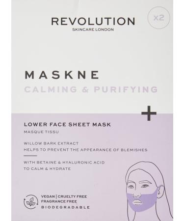 Revolution Beauty London Skincare Maskne Calming and Purifying Lower Face Sheet Mask