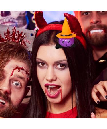 Healeved 1 Set of Halloween Hair Clip DIY Kit Halloween Barrettes Witch Hat Spider Pumpkin Hairpin Making Material Kit for Halloween - Buy Online on GoSupps.com