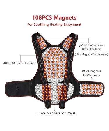 Back Brace Posture Corrector for Men & Women - Self Heating Magnetic Therapy Support Corset Vest for Upper & Lower Back Pain Relief (X-Large - Buy Online on GoSupps.com